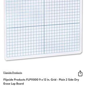 Flip side dry erase lap board - grid&plain sides